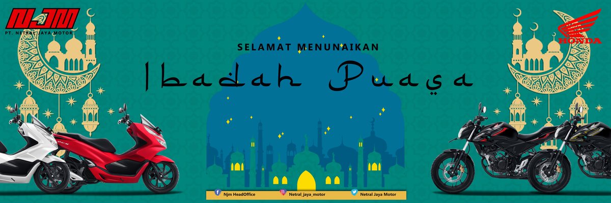 NetralJayaMotor's tweet photo. Salam satu hati, Netral Jaya Motor mengucapkan Selamat menunaikan ibadah puasa yak untuk kalian yang menjalankan
Semoga diberikan kelancaran dalam menjalani nya. https://t.co/u0MIRMtudi
