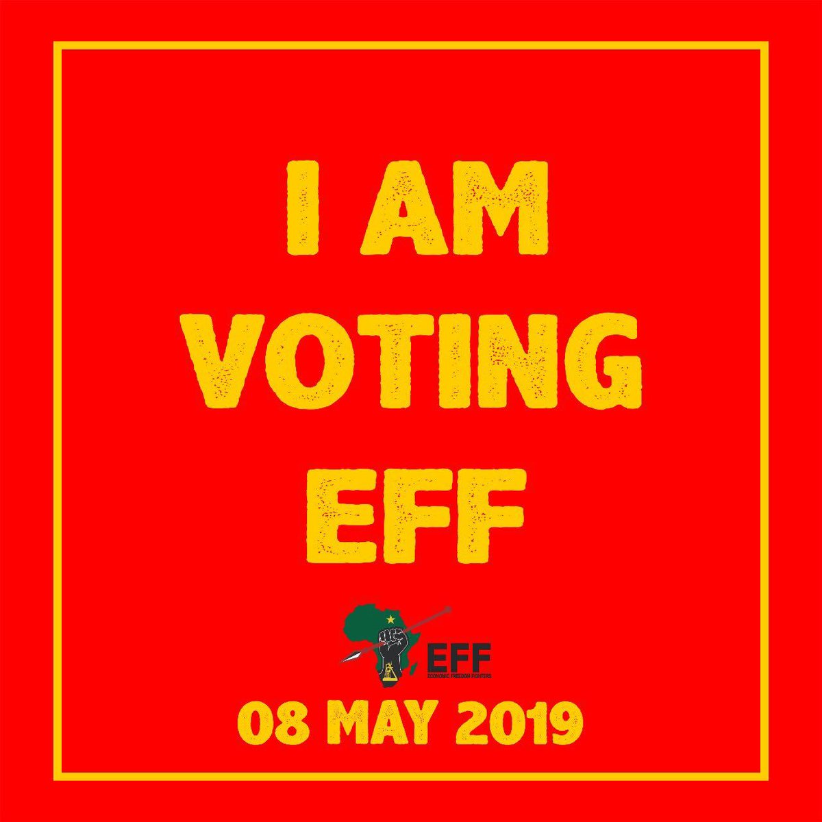 Ke nako, let's do the right thing. #IamVotingEFF