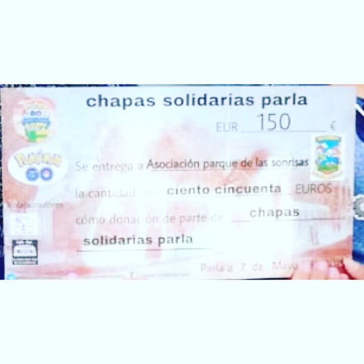 parquesonrisas's tweet photo. Miles de gracias a la ASOCIACIÓN CHAPAS SOLIDARIAS PARLA por su generoso donativo a #elparquedelassonrisas https://t.co/RshJIIBGnv