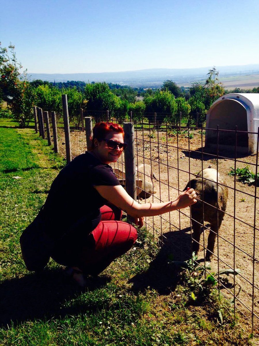 Pia Schellhammer looking at Schwein

Quelle: Twitter-Account von Pia Schellhammer