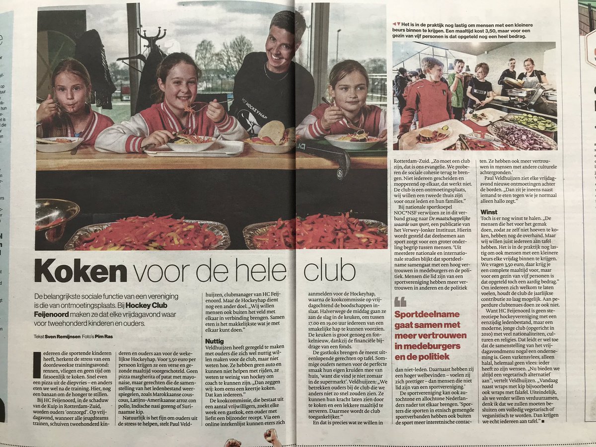 Vandaag in het Algemeen Dagblad mooi artikel over onze club🤗