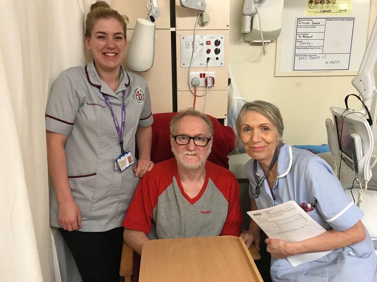 Meet Graeme, 58 who experienced a stroke on 20th February. He is being cared for on B14. He has left side weakness and is full of praise for our team, "I have nothing but praise for them, I do what I'm told and they make a difference" #WHHStroke #strokesurvivor @StrokeAssocNW