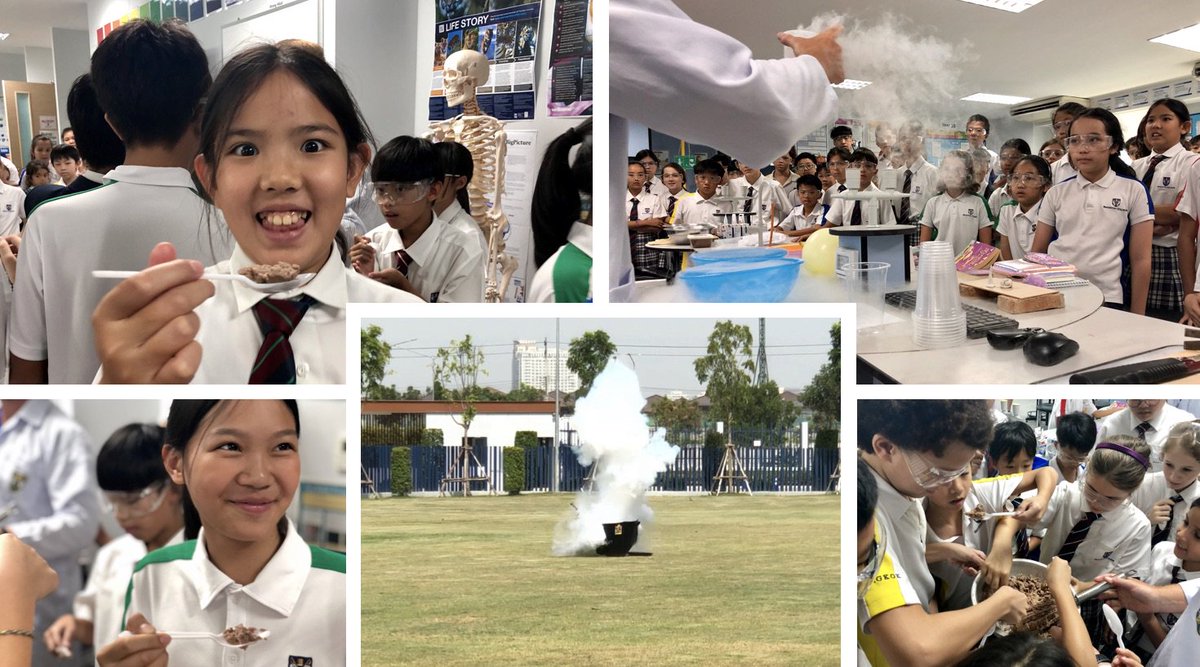 BCBKprepscience's tweet photo. As part of Science Week @BrightonBangkok, today has been all about liquid nitrogen. From a liquid nitrogen explosion, to liquid nitrogen ice cream and a range of other fun experiments, it has been great fun in the department today. #liquidnitrogen #scienceweek https://t.co/ThIThIRzOh