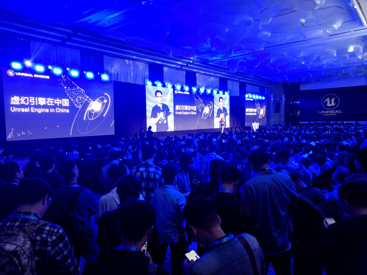 HighlySpammable's tweet photo. About to give a talk in Shanghai for Unreal Open Day. This is not a small room. https://t.co/tTmfAC6wVS