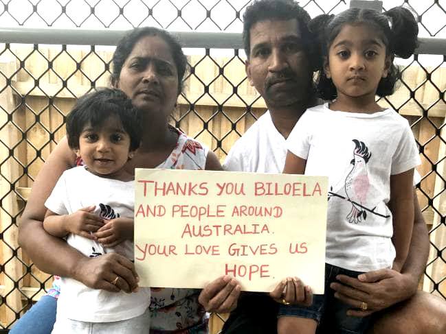 HometoBilo's tweet image. #HometoBilo is a group of current and former residents and friends of the town of Biloela, Queensland. For the past 15 months we’ve been campaigning for the release of a Tamil family - father Nades, mother Priya, daughters Kopika (3) and Tharunicaa (1). #AusVotesHealth