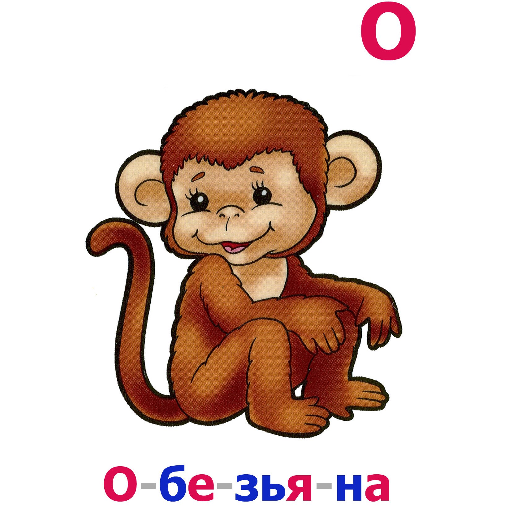 Обезьянка карточки для детей