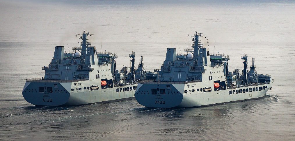 NavyLookout's tweet photo. Photo essay:
New Tide-class tankers conduct replenishment at sea trials
https://t.co/jaSfPSvmNO https://t.co/Xc2Ztze3mp