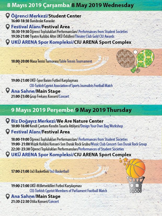 CIUOfficial's tweet photo. UKÜ 21. Bahar Şenliği Programı/CIU 21st Spring Fest Program #livelearnshare https://t.co/H7requ84LK