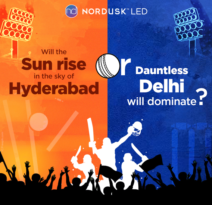 nordusk_led's tweet image. Can you predict which team will be the winner of the playoff match tomorrow?  #LetsPredict with #NorduskLED #DelhiCapitals #SunrisersHyderabad  #DC #SRH #IPL #IPL2019  #IPLIndia #IPLMatch #T20 #SRHvsDC