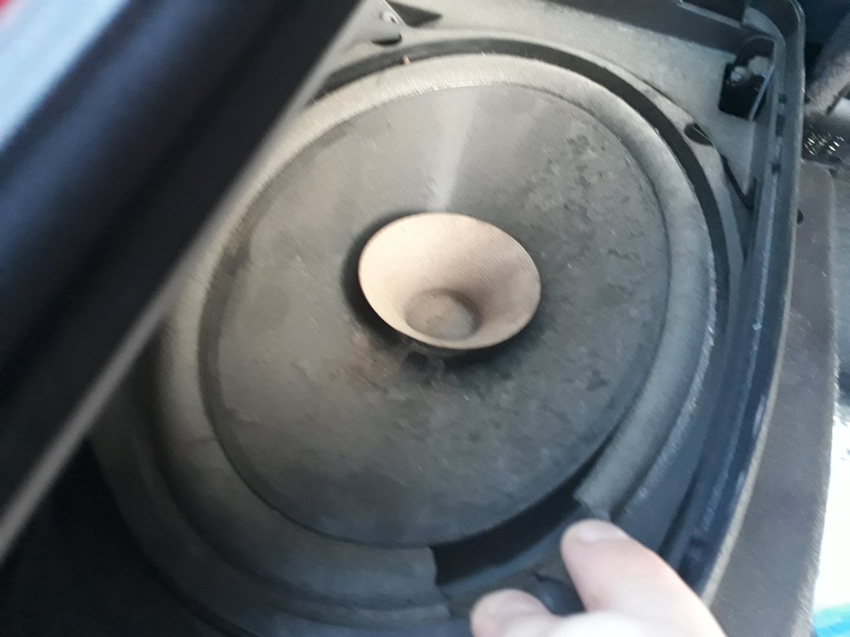 I've been driving around with blown speakers for a while now. Pulled them out yesterday and realized that these badly needed a change. They survived 23 years and 4 previous owners, but not me 🤣