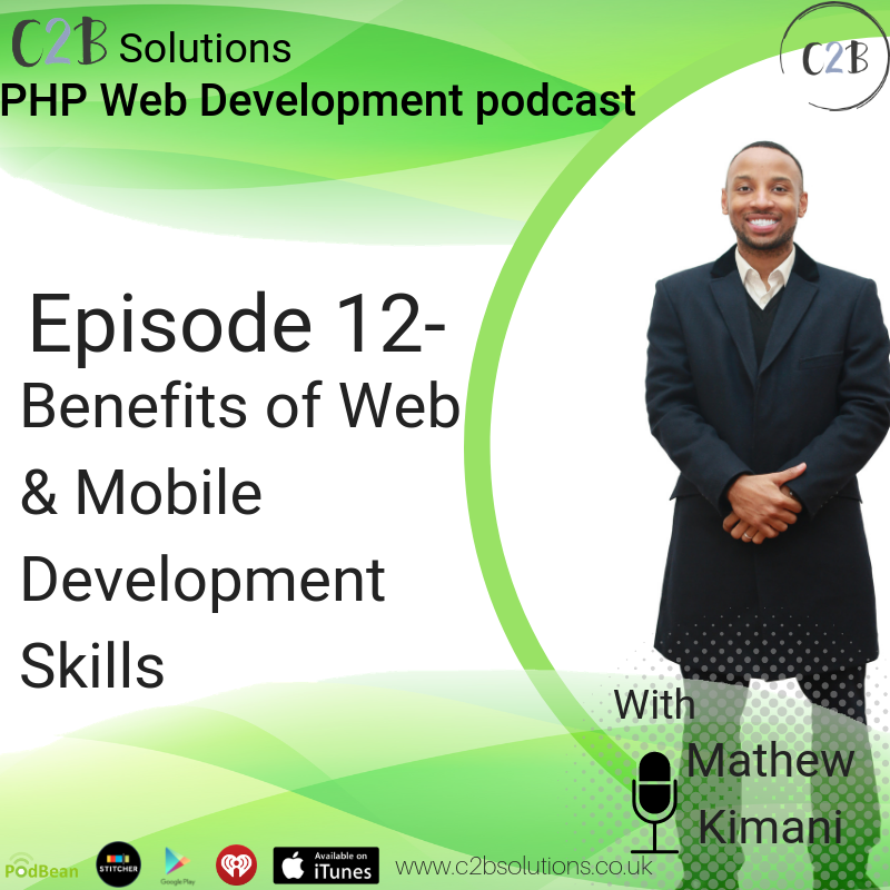 Bx3Kimani's tweet photo. Keep an eye out for the next episode of our PHP Podcast with @mattkimani This episode is about the Benefits of Web & Mobile Development Skills! Listen here -> https://t.co/DJq6OpaRhg
#PHP #PHPpodcast #WebDeveloper #WebDeveloperPodcast #C2BPodcast #C2BPHPpodcast #PHPwebDevelopment https://t.co/5EcObiaG9I