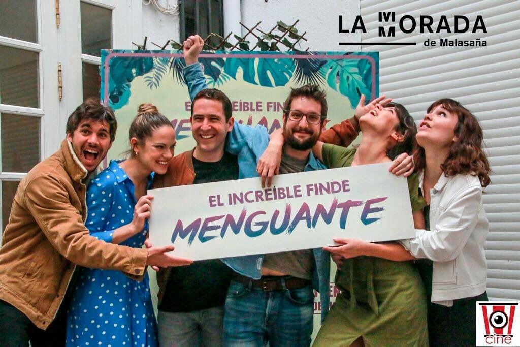 #PaseDePrensa ayer de #ElIncreibleFindeMenguante #Pelicula que se estrena este Viernes en #Cines en España #Malasaña #SalaReinaMora