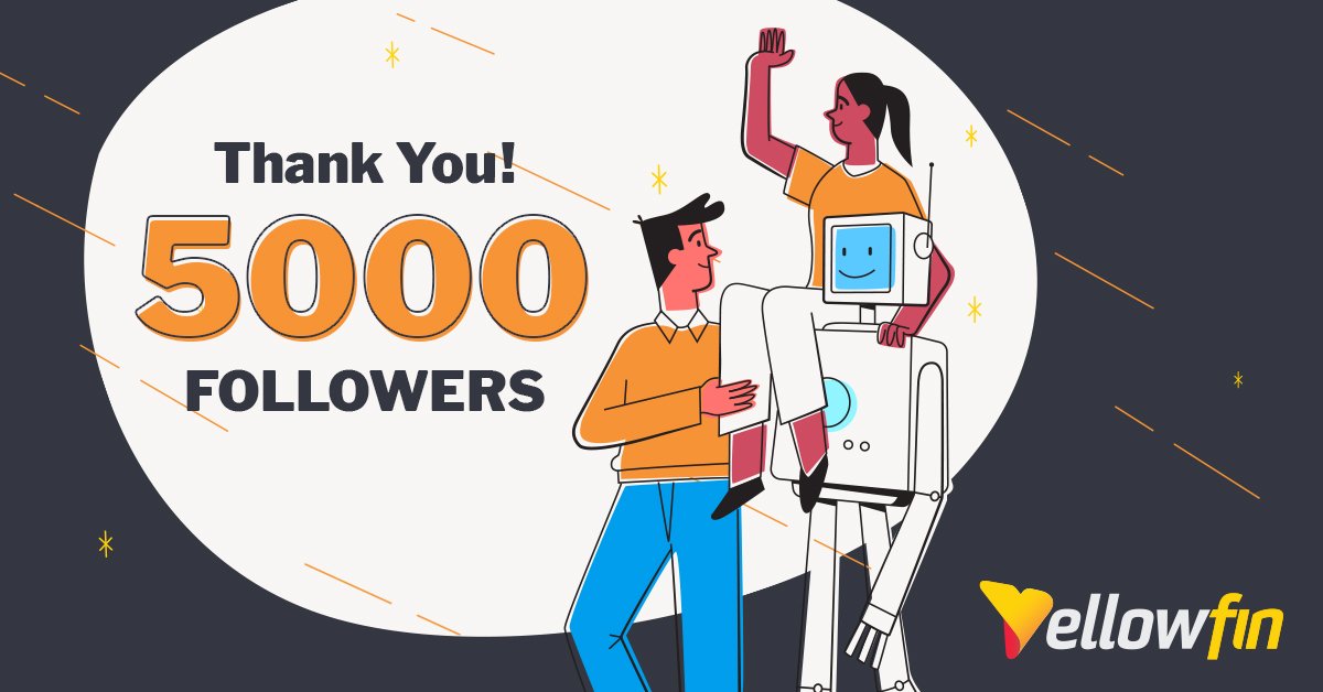 YellowfinBI's tweet image. Thank you to all for following Yellowfin! It has been a pleasure updating you on the latest and greatest functionality and trends within the industry. 

#businessanalytics #AI #automatedinsights