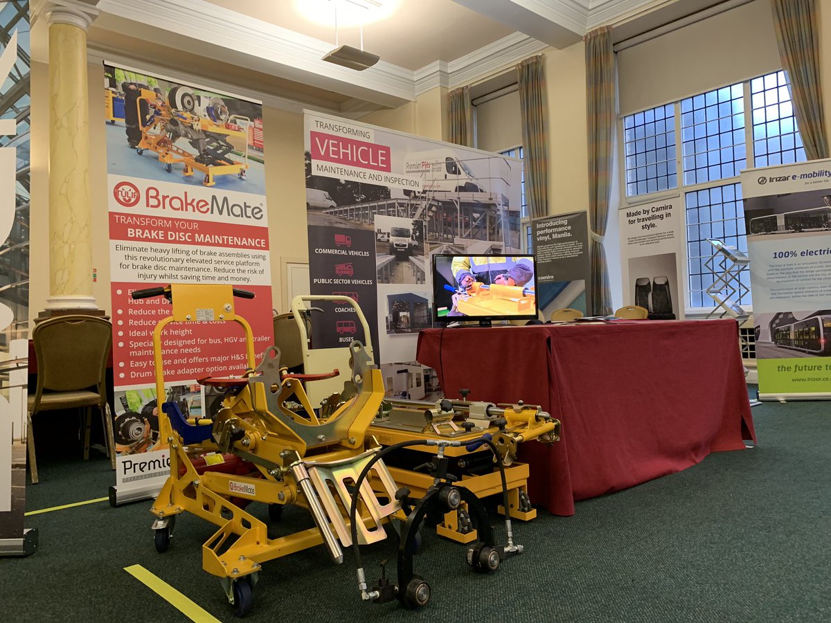 PremierPits's tweet photo. Part two of the Premier Pits UK Tour. We’re in Cardiff for @albumbus hosted by @Cardiffbus. Come and see how a Premier Pit and BrakeMate can transform your vehicle maintenance! #premierpits #brakemate #vehiclemaintenance #bus https://t.co/F9lnLElyWx