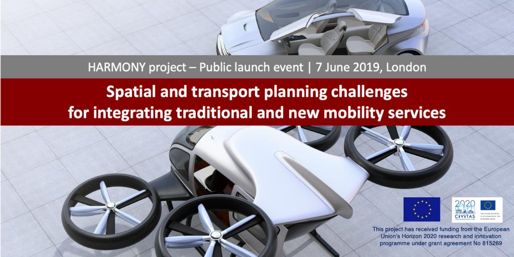 Happen to be in London on 7 June? Save the date for the launch event of the new @Harmony_H2020 project involving @twitorino @urbanlabto and many EU partners engaged for a better integration of new #transportsolutions in #transportplanning Free registration bit.ly/2WrjwHS