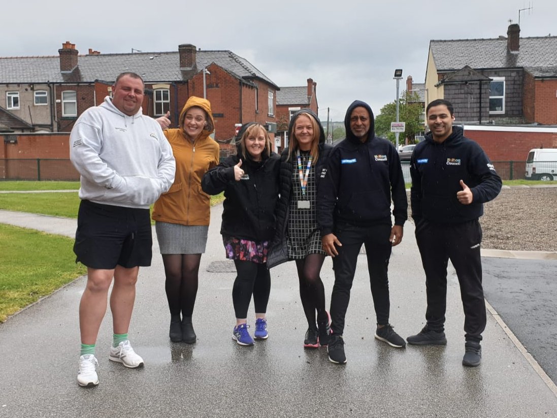 It’s #GMWalkingFestival this month and our numbers are growing for our daily walk 😊

It may be raining but the weather won't stop us! A proper #TeamBolton effort 💪🏽

#GetBoltonMoving #WorkplaceHealth🏃🏻‍♂️