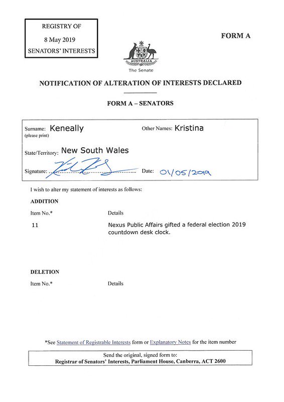New page detected on the register of Senator the Hon Kristina Keneally. Help make these disclosures searchable here: burntheregister.com/project/keneal…