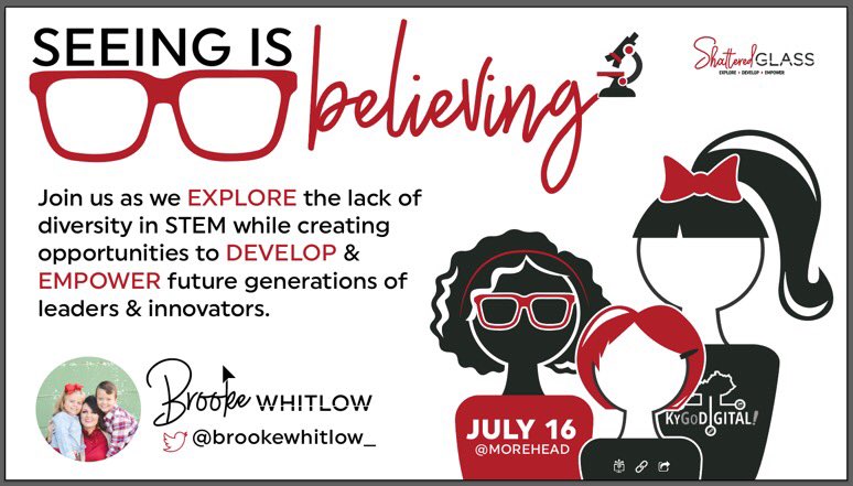 CLDeRossett's tweet photo. The #KYGoDigital East Region is SO EXCITED to announce that @brookewhitlow_ will be the Keynote Speaker! Want to be INSPIRED? Fuel the want to EMPOWER others? CONNECT with her on July 16th at @moreheadstate https://t.co/SmFJQqjVEY
