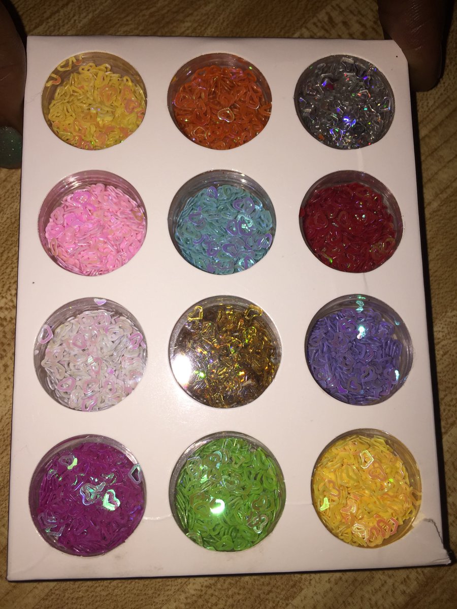 heavencent31's tweet photo. Happlee 24 Boxes Nail Art Sequin Heart Shape Colorful Nail Glitter. Colorful assortment of nail decor. Easy to apply. Two shapes of hearts. Great for crafts, too! https://t.co/381OLuAUGs #Review #Happlee https://t.co/qsaOmJoZkA