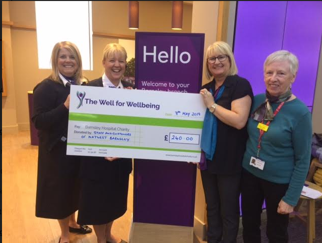 NatWest Fund Raising Event for The Well for <a href="/WellWellbeing/">The Well for Wellbeing</a>.  
NatWest Bank on Market Hill held an Easter Fund Raising Event for The Well and raised a fabulous £240.00.
Thank you to all the staff and customers of NatWest for their generosity.