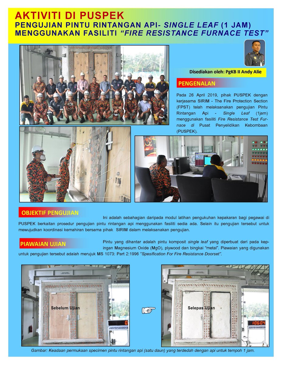 Fire_Research's tweet photo. Salam Sejahtera.
Salam Jabatan Bomba dan Penyelamat Malaysia Berprestasi Tinggi, Cepat dan Mesra.

YAS Dato'/YS Dato'/Tuan/Puan,

Buletin Pusat Penyelidikan Kebombaan Edisi 3/2019 - Keluaran April
@KP_bombaJBPM
@kpkt_gov 
@bombaJBPM https://t.co/1XtZISHSXj