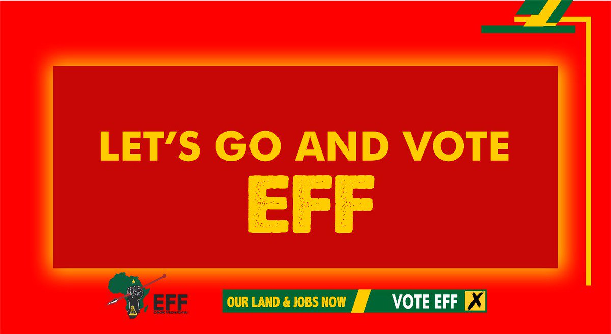EFFSouthAfrica's tweet photo. Today it is important to remember that 25 years is rather a long time for any political party to keep making empty promises. #VoteEFF

#IAmVotingEFF #EFFFinalPush #OurLandAndJobsNow #IVotedEFF https://t.co/5nhIJLz9P4