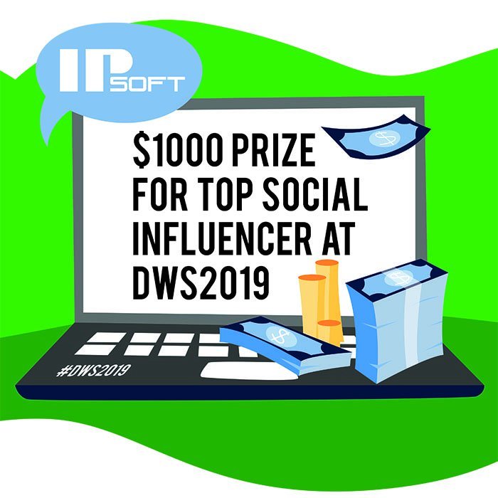 TheAmeliaAI's tweet photo. Are you an #Influencer &amp; enjoy #AI? Make sure to tweet/share/comment/post about @IPsoft's #DWS2019 today starting at 9am Eastern, for a chance to win! 

Digital Workforce Summit #Livestream: https://t.co/498mRY6y4X

The top engaged influencer will be announced later this week. https://t.co/xKlQkmmp4f