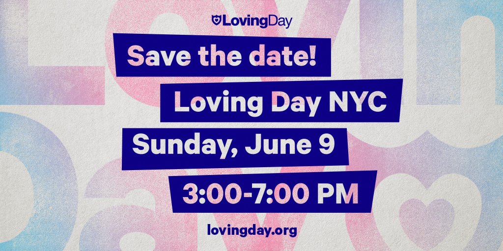 Save the date! <a href="/LovingDay/">Loving Day</a> NYC Flagship Celebration on Sunday, June 9, 2019. 3-7 PM, at HI New York City Hostel (891 Amsterdam Ave at 103rd). Stay tuned for more details! lovingday.org #lovingday #multiracial #mixedrace #mixedfamily #hapa #blasian