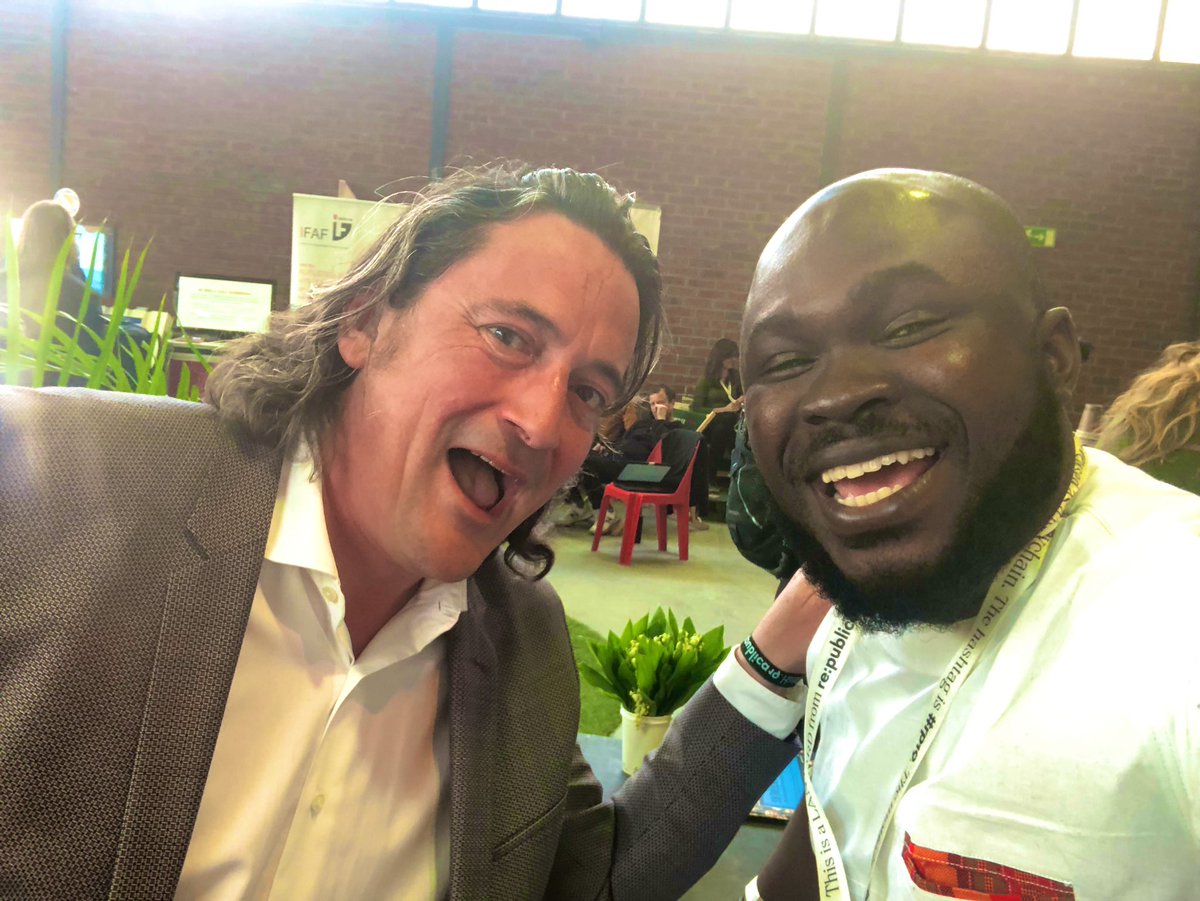 This man. CEO and Co-Founder of <a href="/republica/">re:publica</a> , <a href="/suffar/">Andreas Gebhard</a> . Awesome guy and truly special. It's been incredible so far at #rp19. Gearing up for the closing ceremony. <a href="/rpAccra/">rpAccra</a>