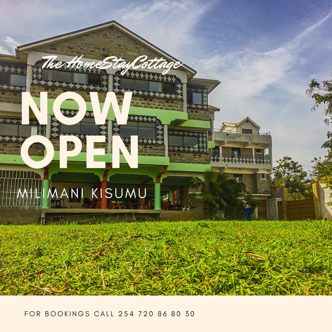 HomestayCottage's tweet photo. Welcome to comfort, the way its meant to be. We give you a home away from home. Our new hotel is located in milimani Kisumu.
#comforthasanaddress
#TheHomestayCottage @KisumuCity1901 @TourismKisumu @KisumuTweets @KisumuOnline @AmazingKisumu ^SN https://t.co/JWrpLlqV0S