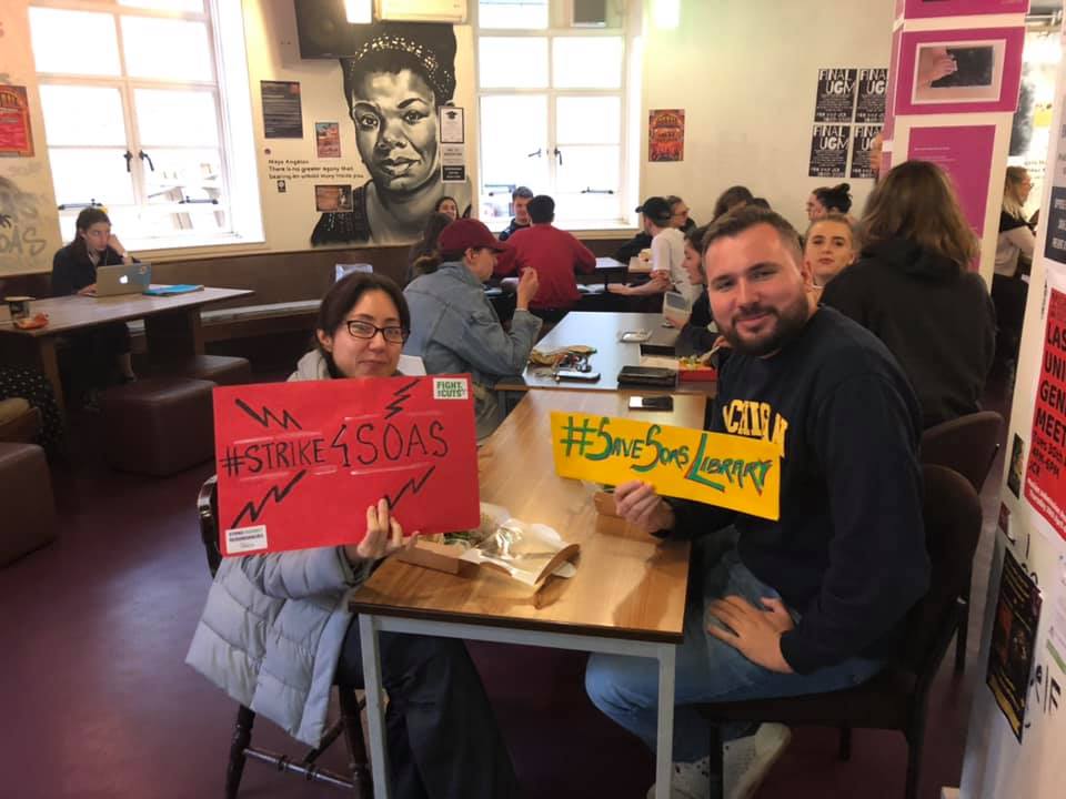 CrisisSoas's tweet image. As the final day of balloting for industrial action approaches on Thursday 9 May, on day 4 of #UnFayre students confessed they were already experiencing the disruptive effects of the OPS restructuring as they prepare for exams in a library without enough workers to staff it.