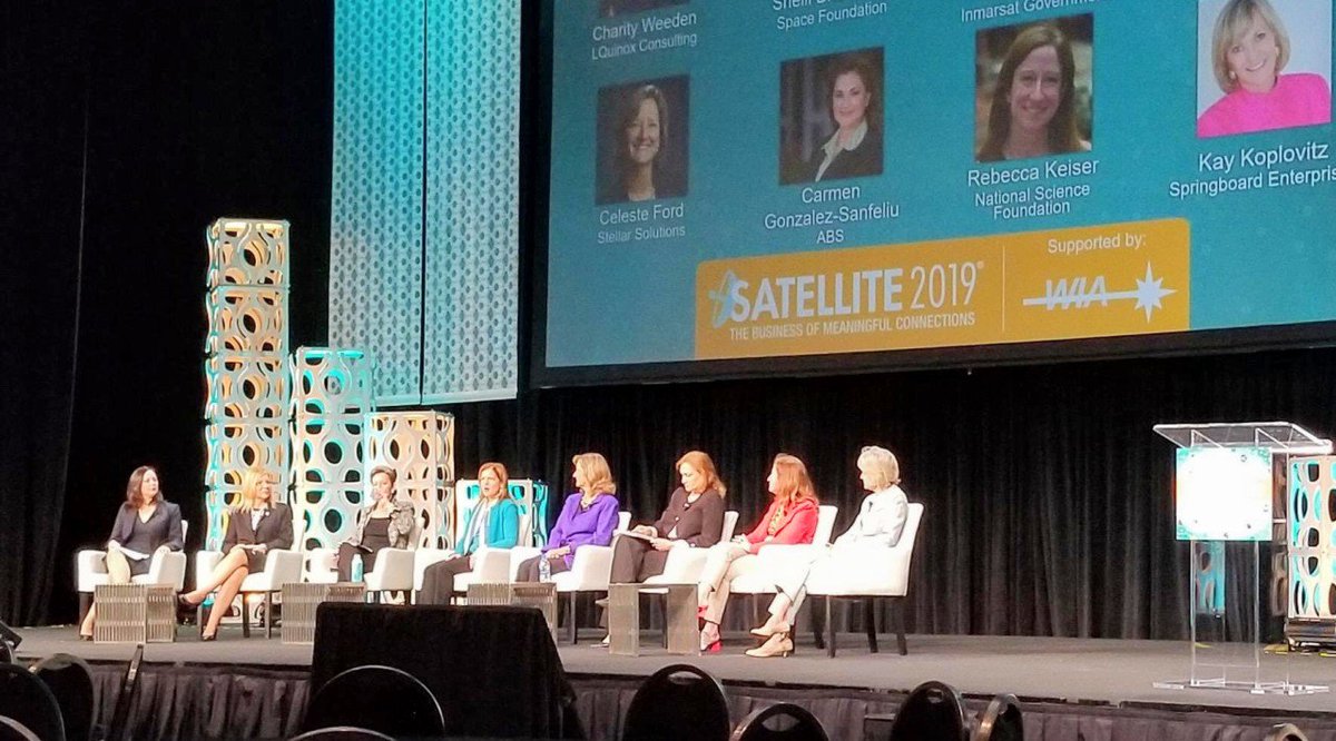 SATELLITEDC's tweet photo. The #SATShow team is thrilled to have such a fantastic general session this morning on industry diversity. Thanks to all our speakers for helping us address these important challenges! https://t.co/5vnqgGMkgq
