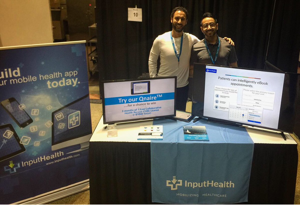 inputhealth's tweet photo. We are excited to be @TFHC_Conference in #HamOnt today! Visit us at booth #10 to learn how we are redesigning #patientengagement with our #CollaborativeHealthRecord! #THFC2019 #digitalhealth https://t.co/QtUzBVLppo