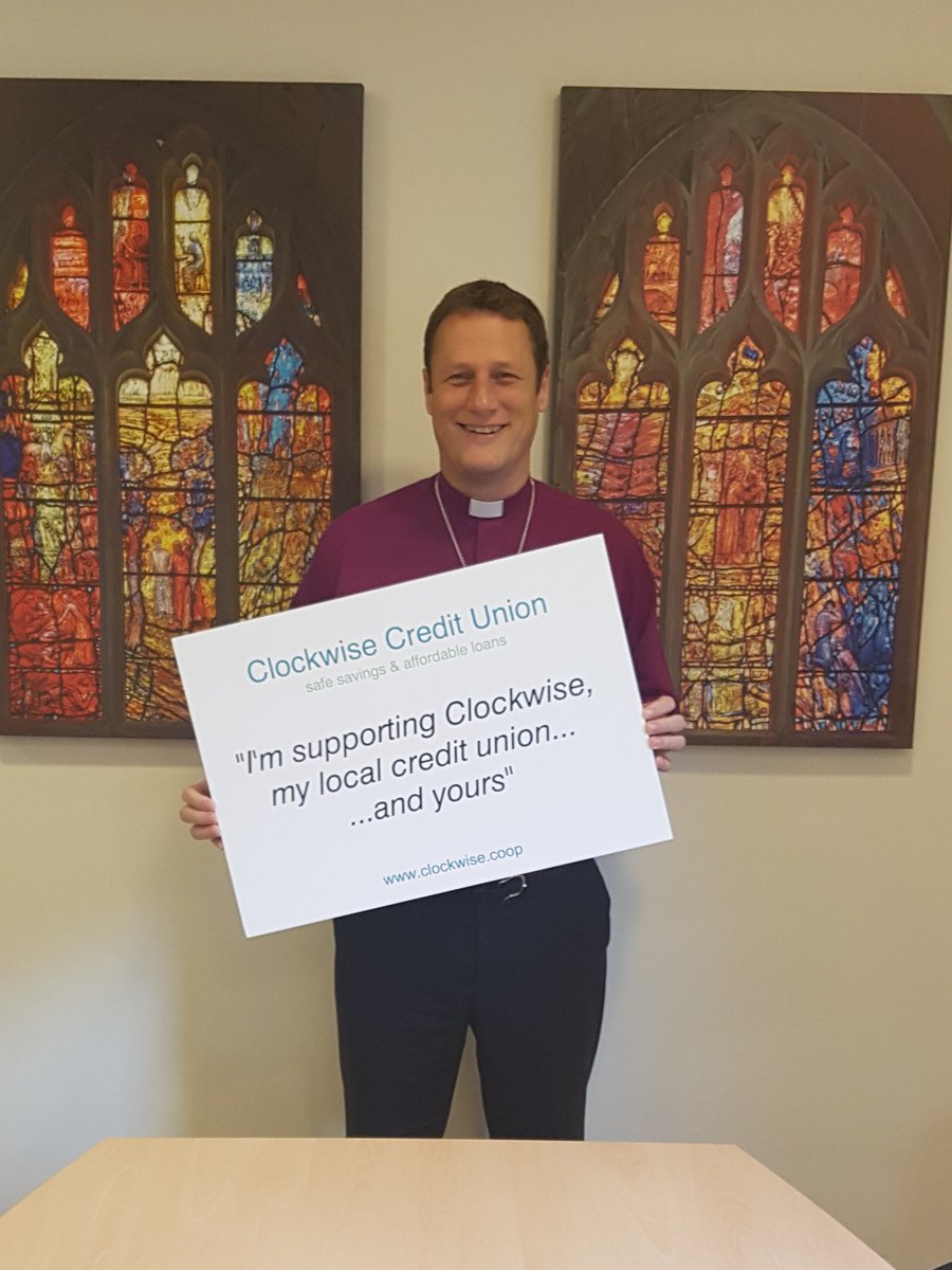 Clockwise_CU's tweet photo. Today we're grateful to @leicestercofe and Bishop of Leicester @SnowMartyn who says... "I'm supporting Clockwise, my local #CreditUnion and yours!"

Please show your support throughout #Leicestershire for your local credit union by re-tweeting!

#SupportClockwise https://t.co/VYGyvDeFYF
