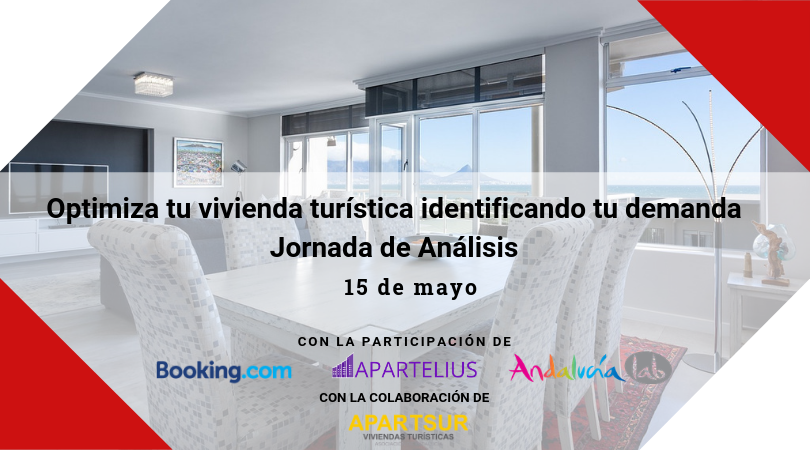 Apartsur's tweet photo. En APARTSUR tenemos el placer de ser Colaboradores del evento que tendrá lugar el próximo miércoles 15 de mayo en @andalucialab "Optimiza tu vivienda turística identificando tu demanda: Jornada de Análisis". Más info en https://t.co/dWay7DiaDA https://t.co/Tk5onChlfV