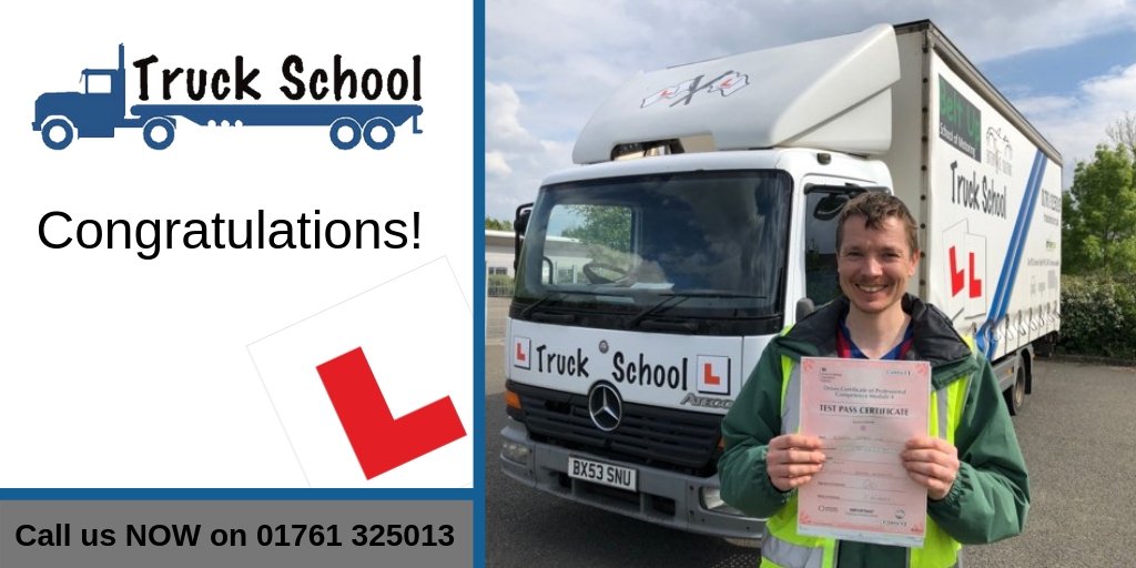 Thetruckschool's tweet image. Richard Vile looking very pleased with his 95% score on his FIRST TIME mod 4 test yesterday. Well done Richard. #success #truckschool #mod4cpc