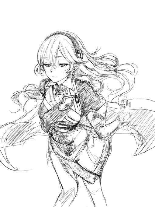 無意識描いたカムイちゃんラフ 