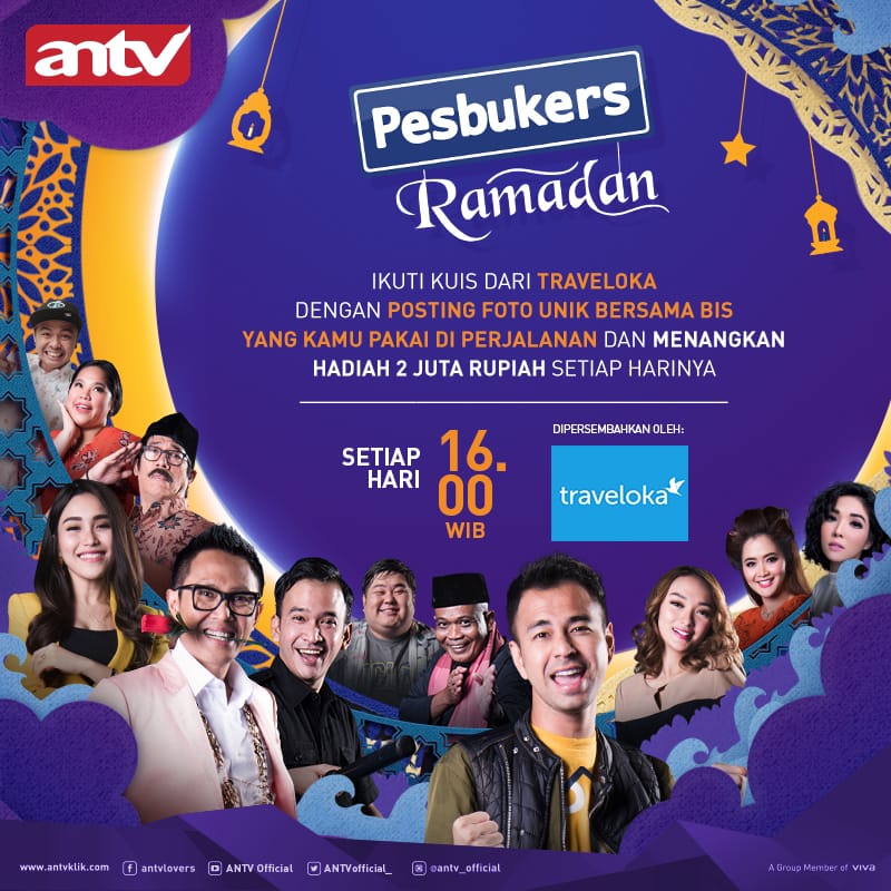 ANTVOfficial_'s tweet photo. PESBUKERS LOVERS… Selama Ramadan ini TRAVELOKA akan bagi-bagi hadiah, setiap harinya 2 JUTA RUPIAH! Caranya: posting foto unik kamu bersama bis yang kamu pakai di perjalanan, Follow dan mention ke Twitter @antvofficial_ , @pesbukers_antv1, @traveloka, dan #BusTualangTraveloka https://t.co/HWRdiwpOMK