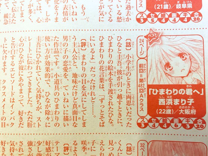 懐かしの「なかよし」を発掘しました。
マンガスクールに投稿して、もう一歩賞頂いた時の!
ペンネームがマンガ投稿用のものですが…!
今思い返すと絵も話も酷い出来ですが、目標にしていた「ベストシーン」も同時に頂けてめちゃくちゃ嬉しかったなぁ…✨ 