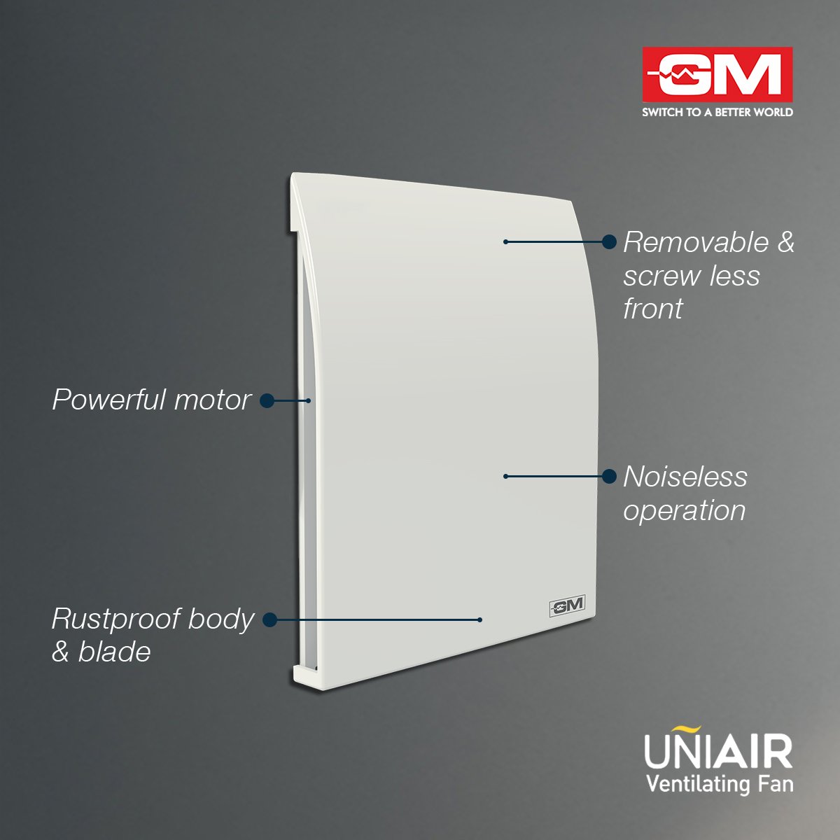 GMModular's tweet photo. With its powerful air delivery, easy installation and cleaning, Our UniAir ventilating fans will keep your kitchen smelling fresh always!
#GMModular #UniAir #VentilatingFan https://t.co/BWFi89mSvF