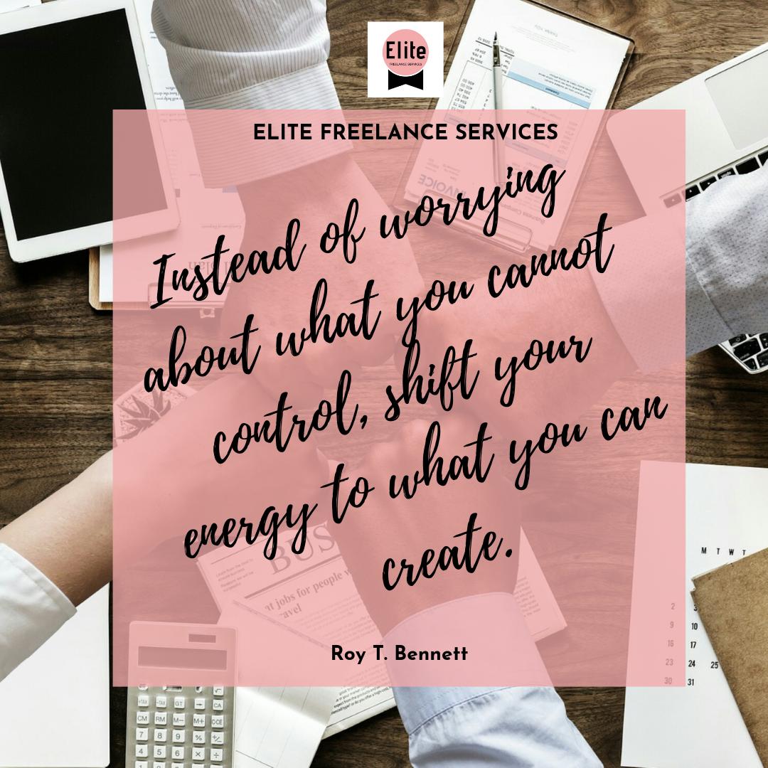 elite_freelance's tweet photo. Worrying consumes our time and happiness. Instead, choose to act for solutions.

#acttoday #socialmedia #socialmediamanager #elite #freelanceservices #goals #ladyboss #goals #entrepreneur #smallbusiness #virtualassistant #onlinejob #freelancer #marketing https://t.co/t1LxZYmgkL