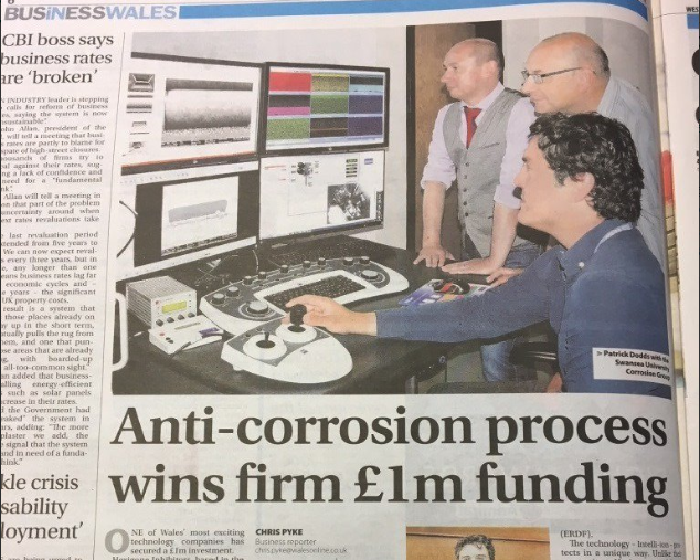 Great article in the Western Mail today
[...thanks to <a href="/ccipyke/">Chris Pyke</a> and Tim <a href="/thinkorchard/">Orchard</a> ] 

➡️"£1 million boost for team which invented a safer, smarter way to tackle corrosion"

#ChromeFree #AntiCorrosion #FunctionalCoatings