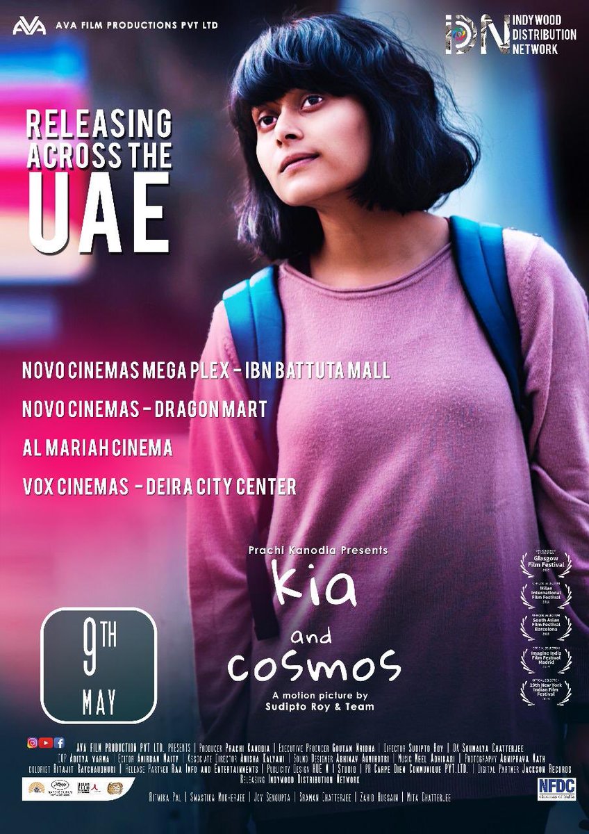 kia_cosmos's tweet photo. Save The Date: #May9 #kiaandcosmos releases in theatres across #UAE... @adityavarmaarts @swastika24 @Neelandcircus @AVAfilms @Fly2Sudipto #BengaliFilms @filmtribeIN @TheReel_in @CinemaRareIN @t2telegraph https://t.co/ugvcG4VrAU