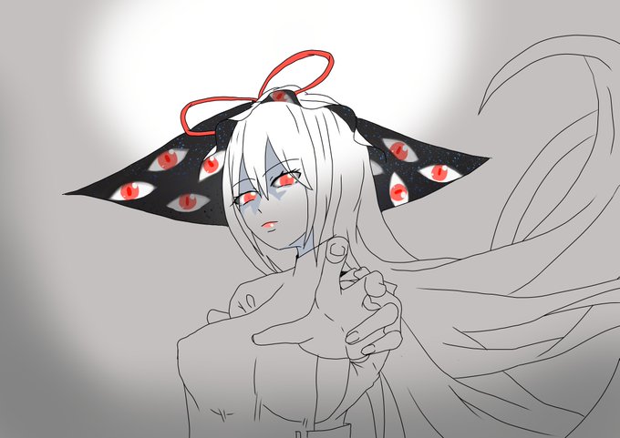 今日の落書き。八雲紫。 