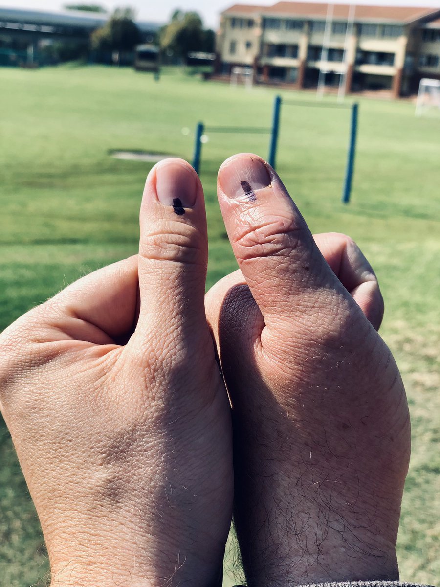 BrentLindeque's tweet photo. Took us 3 & a half hours but we did a thing! #Election2019 #Vote2019 #BetterSA 🗳❤️🇿🇦 https://t.co/XZaQtZGDjQ