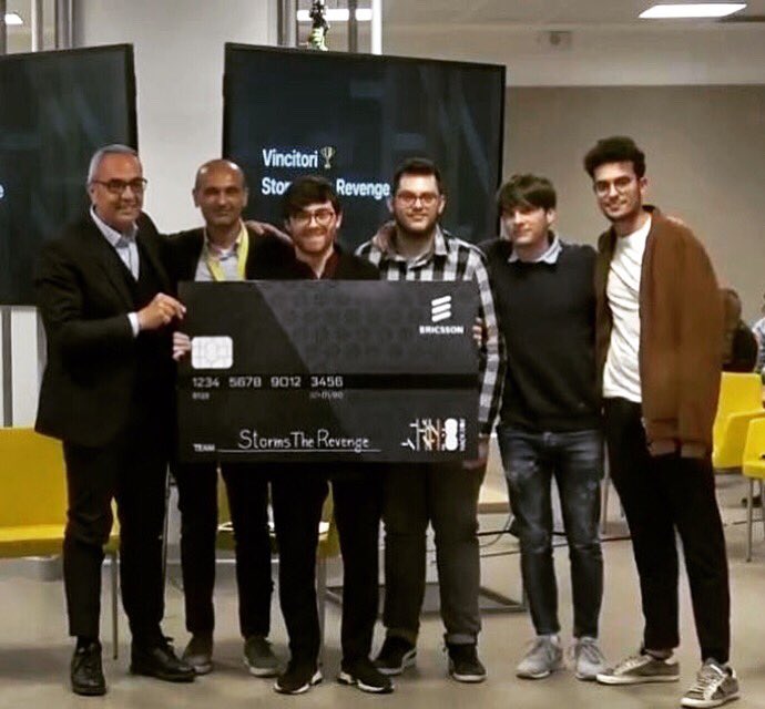 EricssonItalia's tweet photo. Storms the Revenge è il team che ha vinto la sfida lanciata da Ericsson ad #HackGov. Scopri la soluzione #5G da loro ideata per garantire massima sicurezza durante un evento 👉 https://t.co/9YLv3qCk7O https://t.co/WeVrQgC1YP