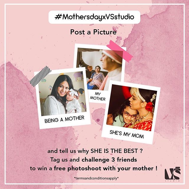 vsstudioindia's tweet photo. #MothersDayxVSStudio
Want VS to shoot your mom? Win a free shoot from us in just three simple steps:

1. Post a picture of your mother OR someone you consider as your mother OR you being a mother
2. Tell us why it's the BEST!
3. Tag us and the hashtag #M… https://t.co/cBucezbpjE https://t.co/tezeRdyJbD