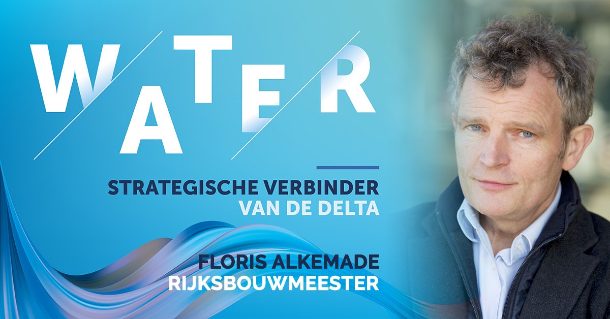 Tijdens #Ravelijnlezing 2019 op 23 mei a.s. zal Rijksbouwmeester Floris Alkemade een toekomstbeeld schetsen van ons landschap waarin we de gevolgen van de invloed van water onherroepelijk gaan terugzien. Bijwonen? Meld u gratis aan via: ravelijnlezing.nl #water #deltaregio