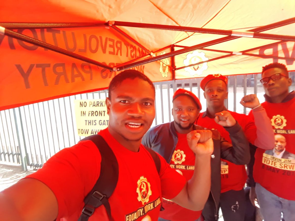SRWPSouthAfrica's tweet photo. SRWP comrades are filling up the voting stations across South Africa today. All power to the working class! We are committed in these 2019 Elections to advance our struggle for a socialist South Africa! #SRWP #VoteSRWP @Numsa_Media @SAFTU_media @phakedimj @IrvinJimSA @phakxx https://t.co/QAhLI0EdAU