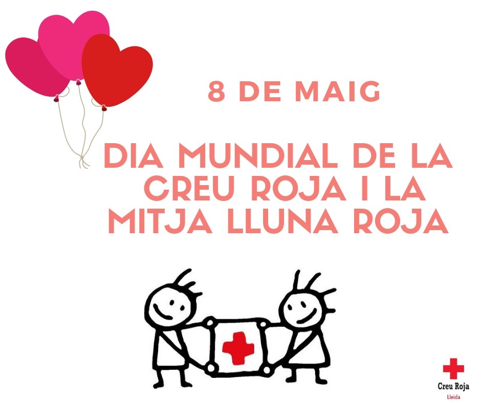 CreuRojaLleida's tweet photo. Ja fa #155anys que des de #CreuRoja estem al costat de les persones més vulnerables. Avui #8demaig celebrem el #DiaMundialdelaCreuRoja i volem compartir amb totes les persones que ens ajudeu a fer-ho possible un
G R À C I E S infinit 💓! #creuroja #creurojalleida #cruzroja https://t.co/oPd3MONxgA